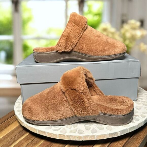 Vionic Marielle Terry Adjustable Orthotic Arch Support Slide Slippers Women’s Si - Picture 10 of 12